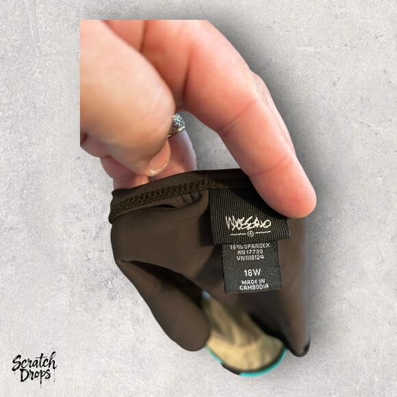 Mossimo Ocean Avenue Bikini Set Top 10 Bottom 16W Tropical Print Swimwear Duo - Picture 3 of 5